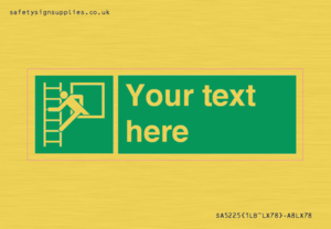 Custom Emergency Escape Ladder Sign